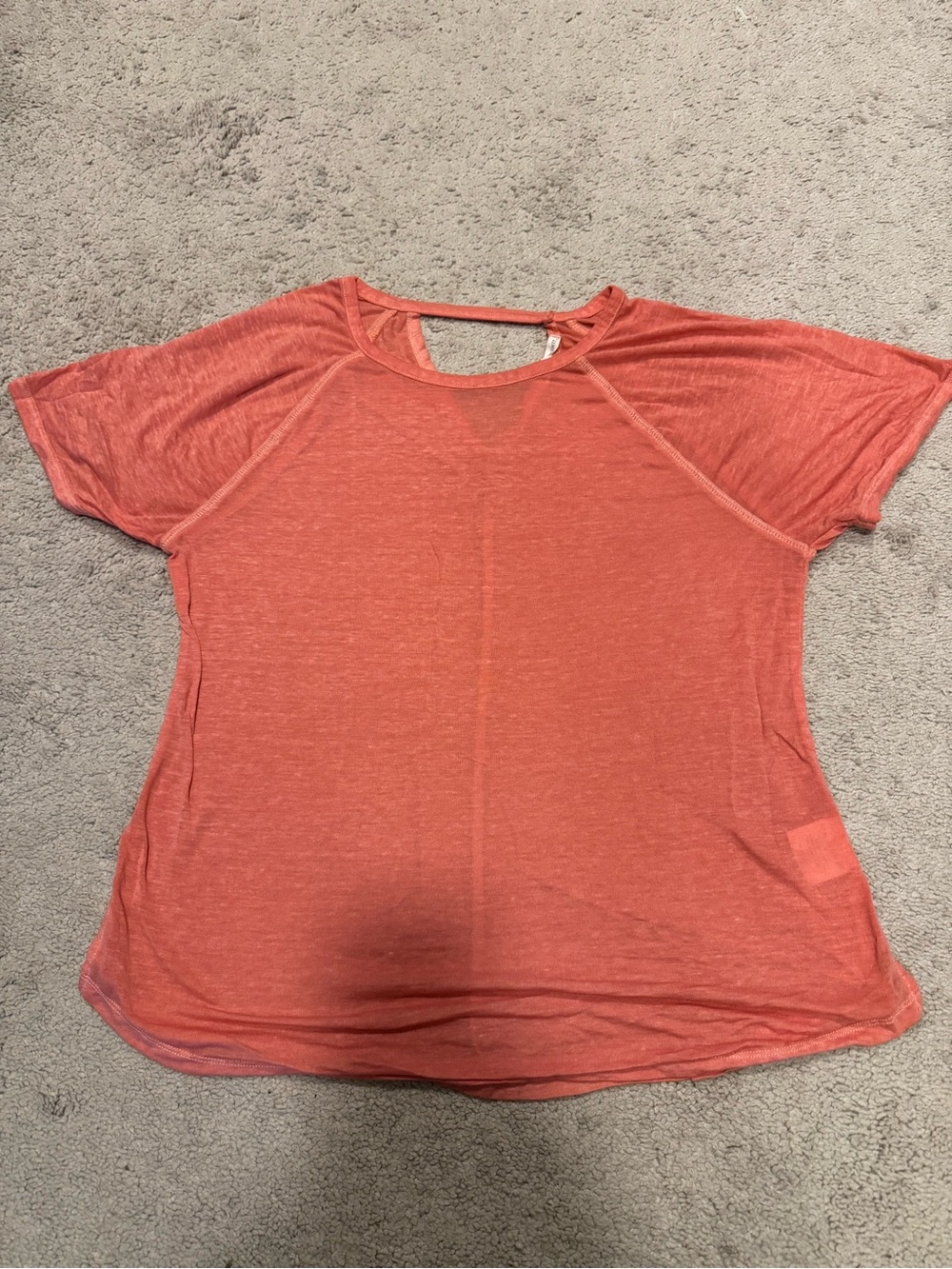 Threads 4 Thought Women's Coral Short Sleeve Tee with Back Keyhole